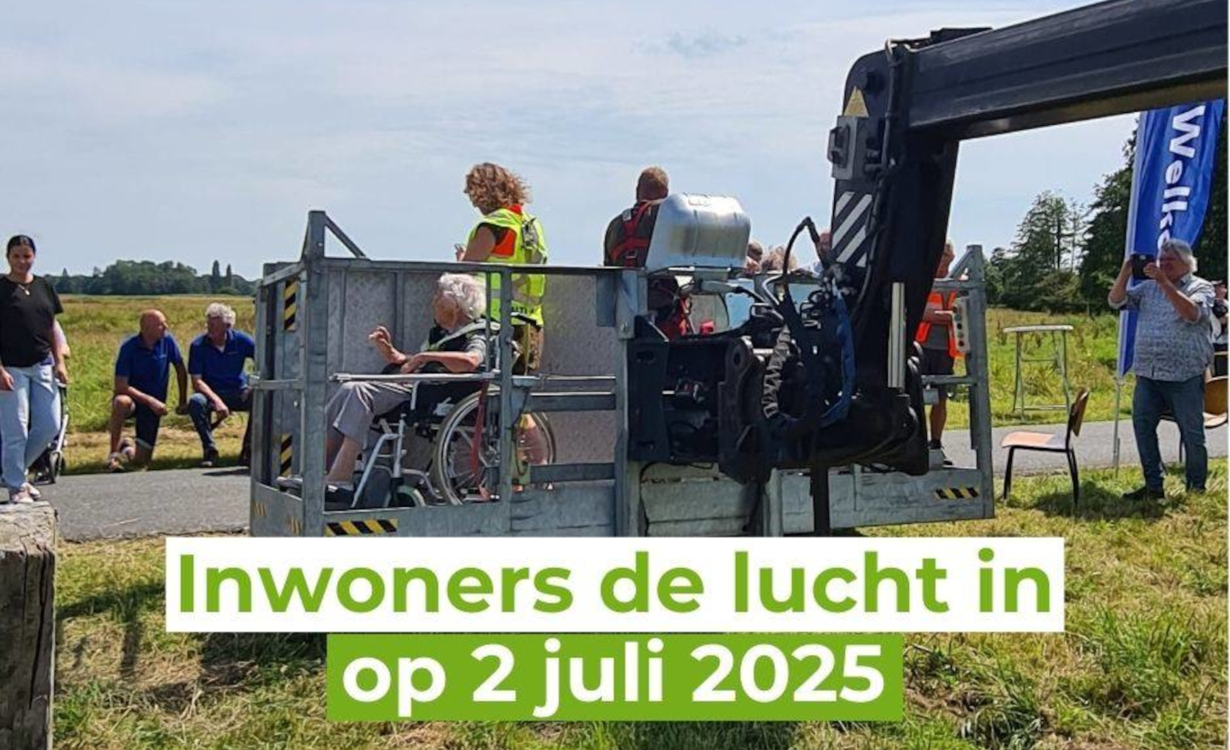Noordenveld inwoners lucht in - hoogwerker