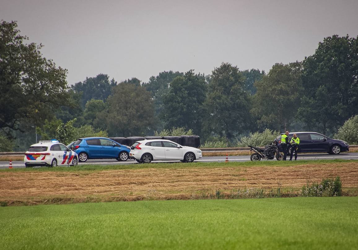 Motoren botsen op A7 bij Niebert