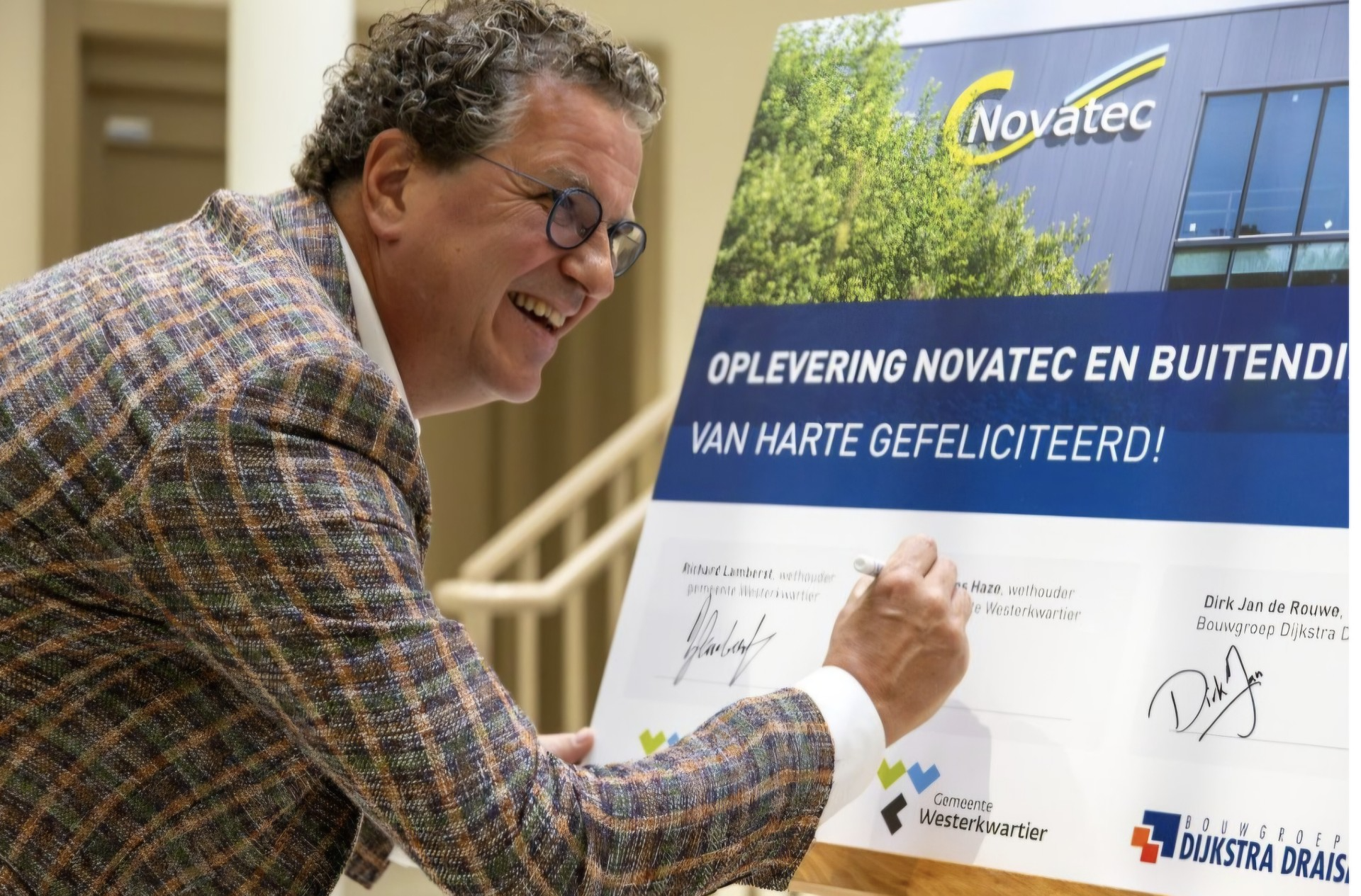 Wethoudetr Haze oplevering Traan1 Leeksterveld
