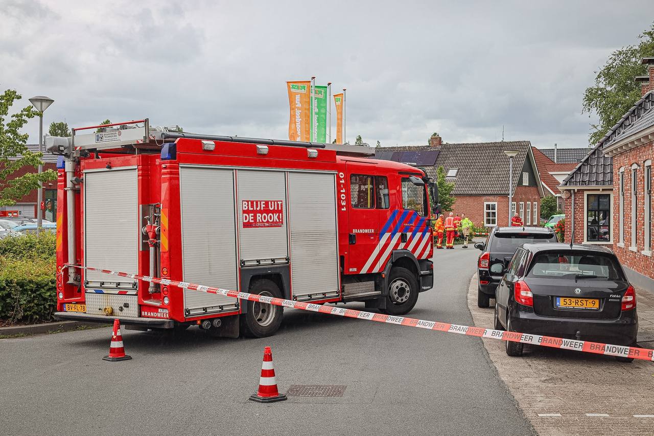 Gaslucht in Tolbert zorgt voor inzet brandweer en wegafsluiting