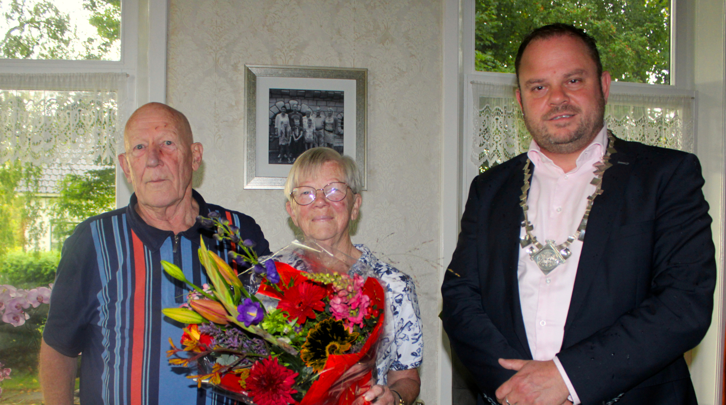 Echtpaar Togtema Zuidhorn 60 jaar - foto via Henk Rozema