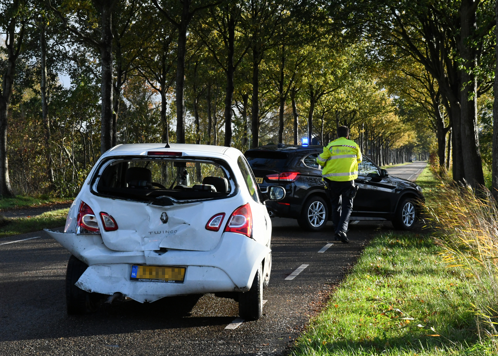 Auto's botsen op Wilpsterweg