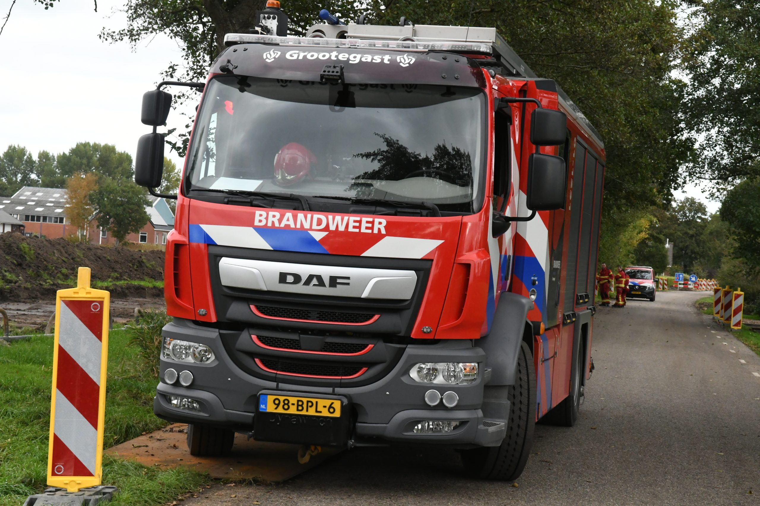 Brandweer Grootegast gealarmeerd voor gaslekkage in Peebos