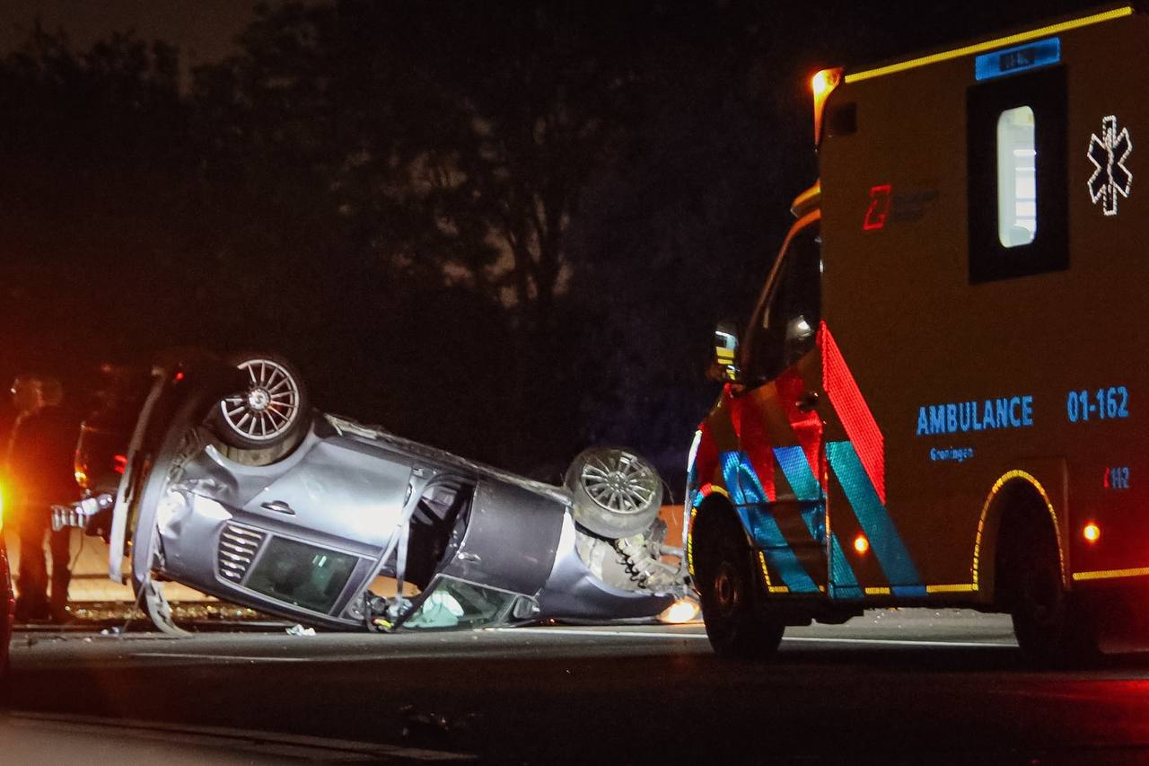 Twee ongevallen zorgen voor ravage op A7 bij Leek