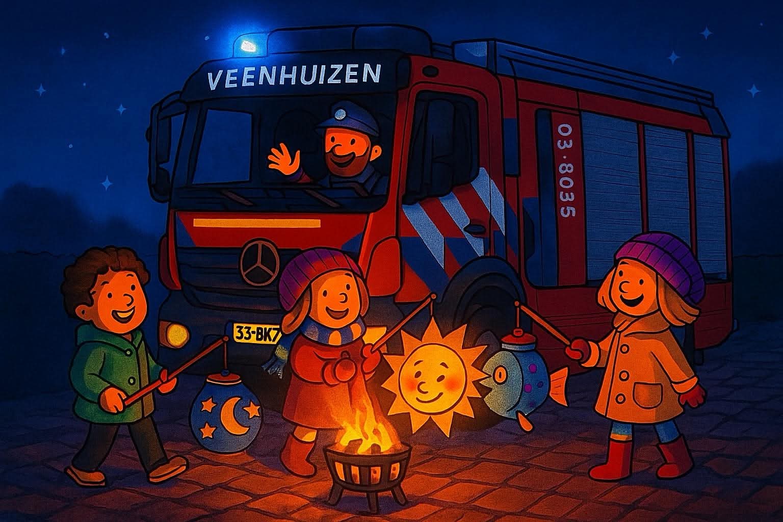 Brandweer Veenhuizen trapt wervingscampagne af met feestelijke kindermiddag