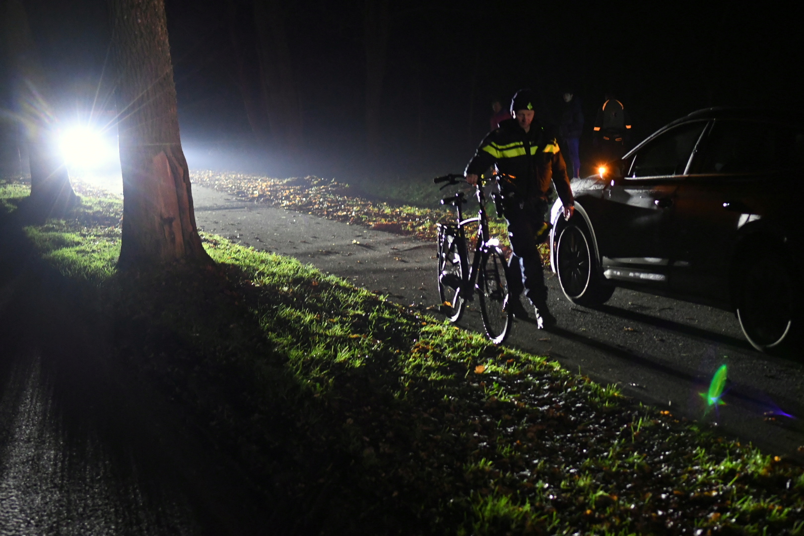Fietser uit koers op Haarsterweg