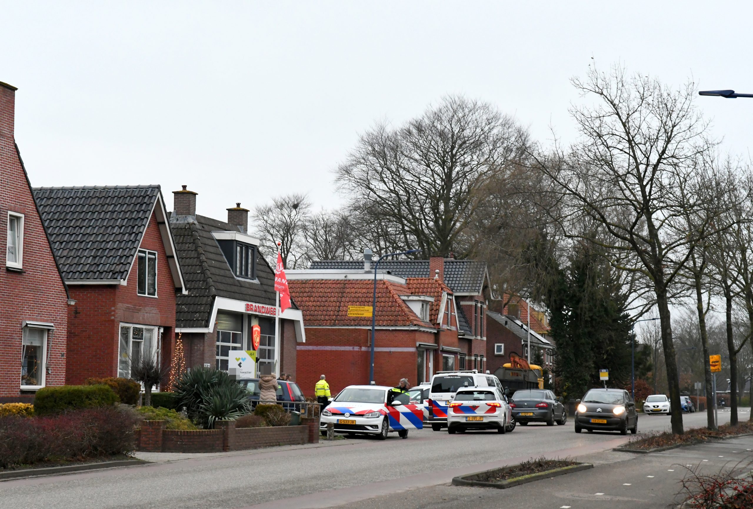 Politiemacht op de been in Marum