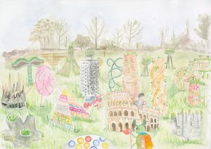 Helft parkeerterrein De Onlanden moet ecologisch kunstwerk worden.