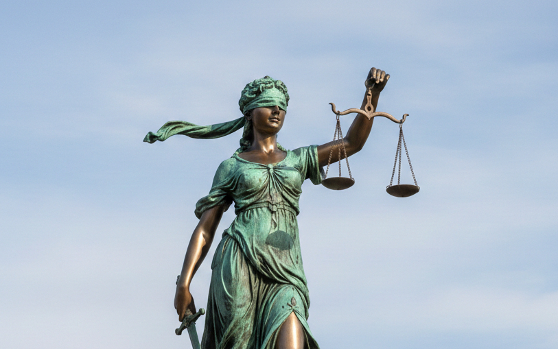 vrouwe justitia AI-gen 23012026