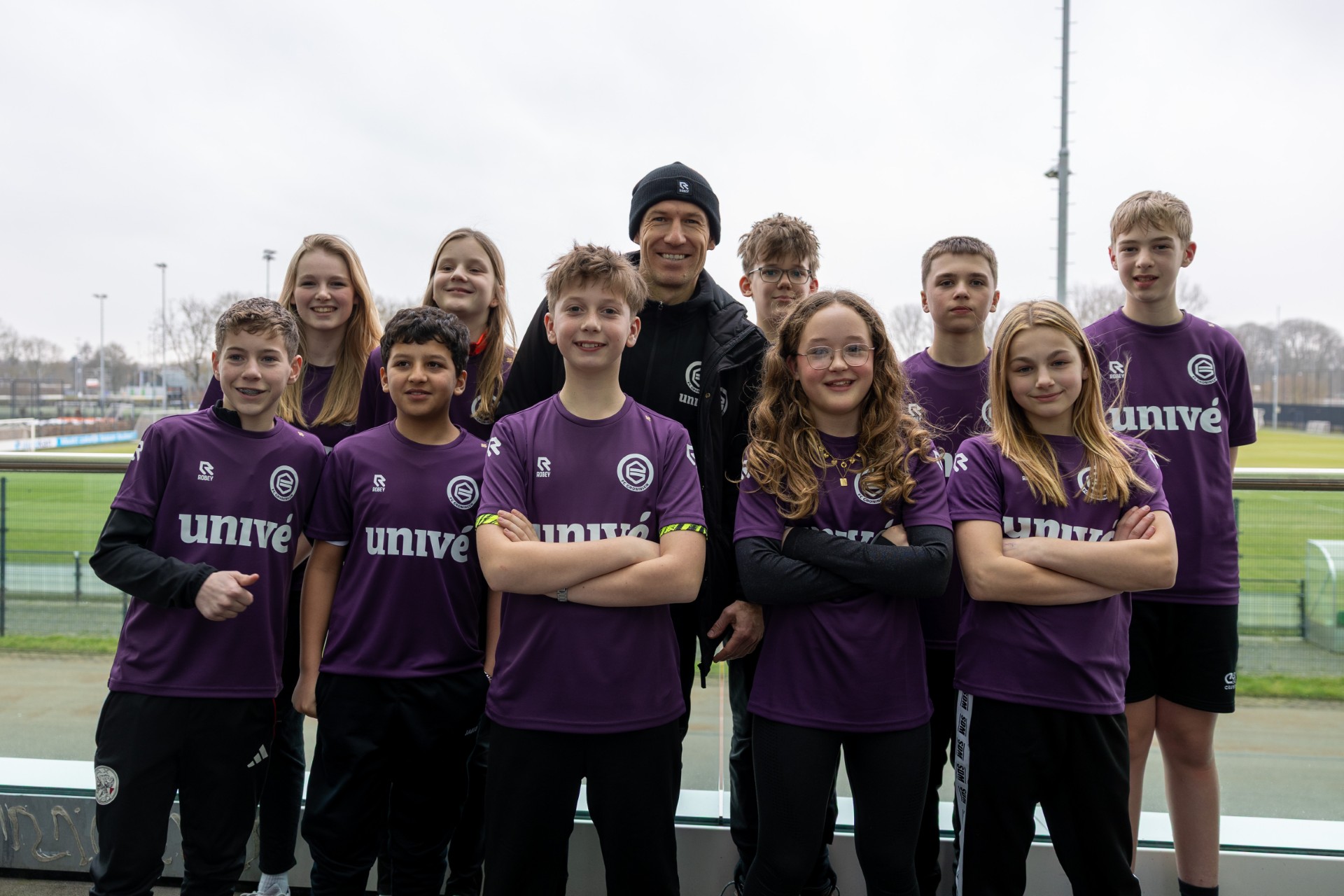 Scholieren en Arjen Robben