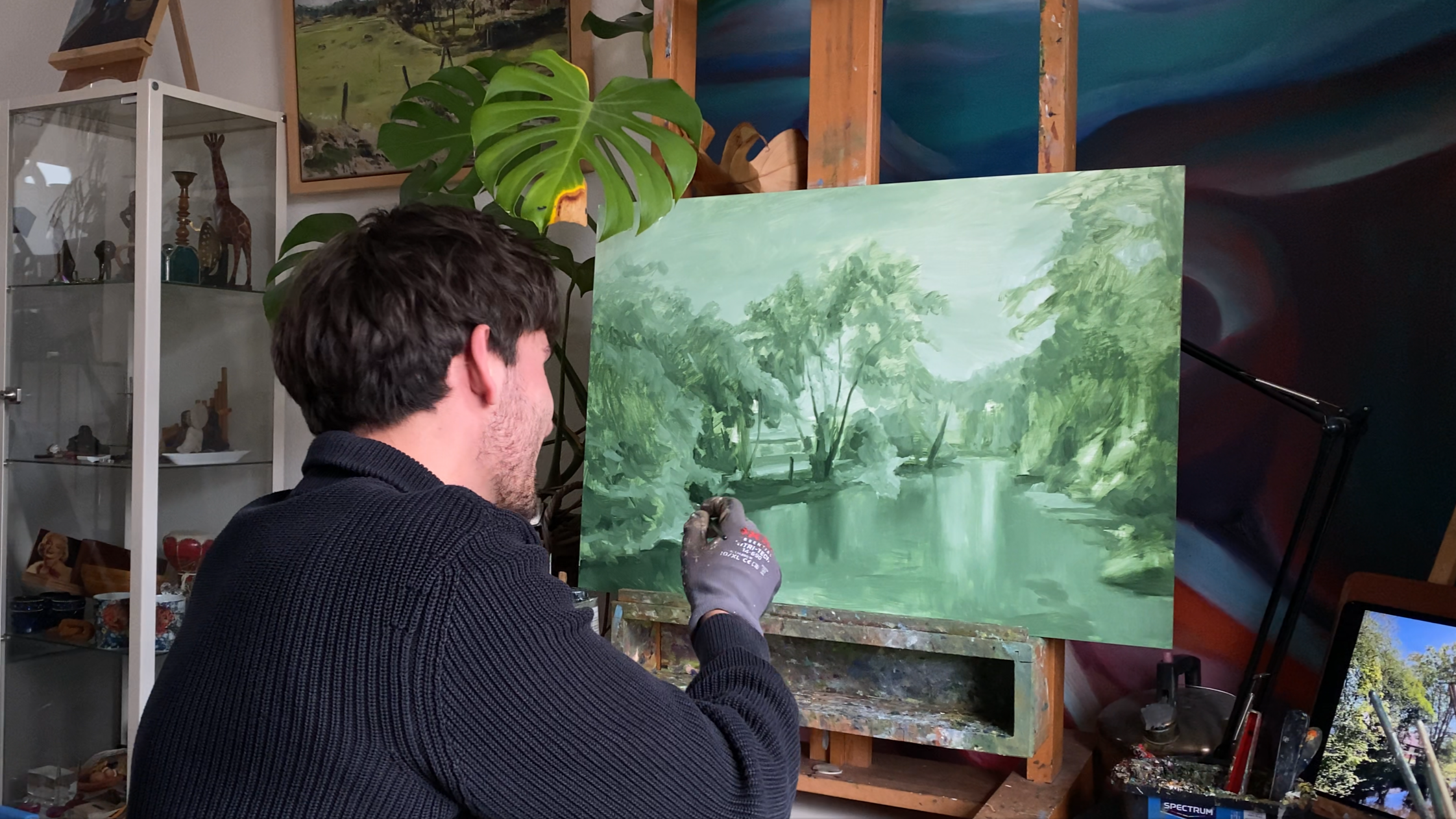 Kunstenaar David Hut