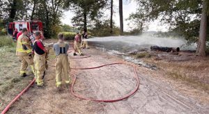 Kleine bosbrand bij Norg vlot geblust