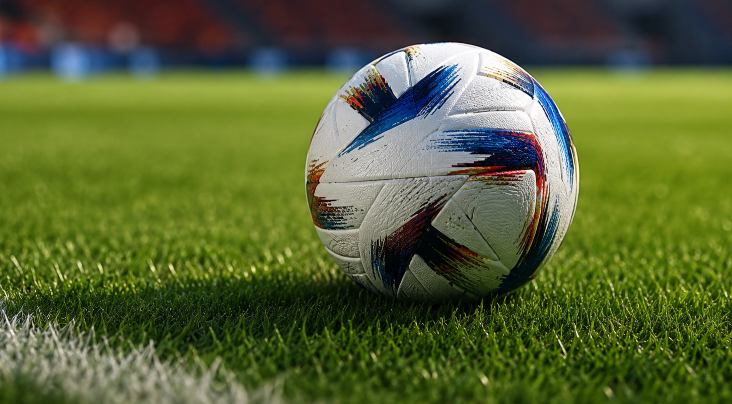 Voetbalveld voetbal bal