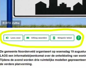 Artikelen op website van RTV Zulthe toegankelijker gemaakt voor zoveel mogelijk mensen